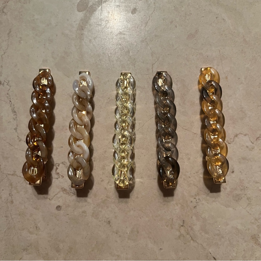 Chain decor hairclips